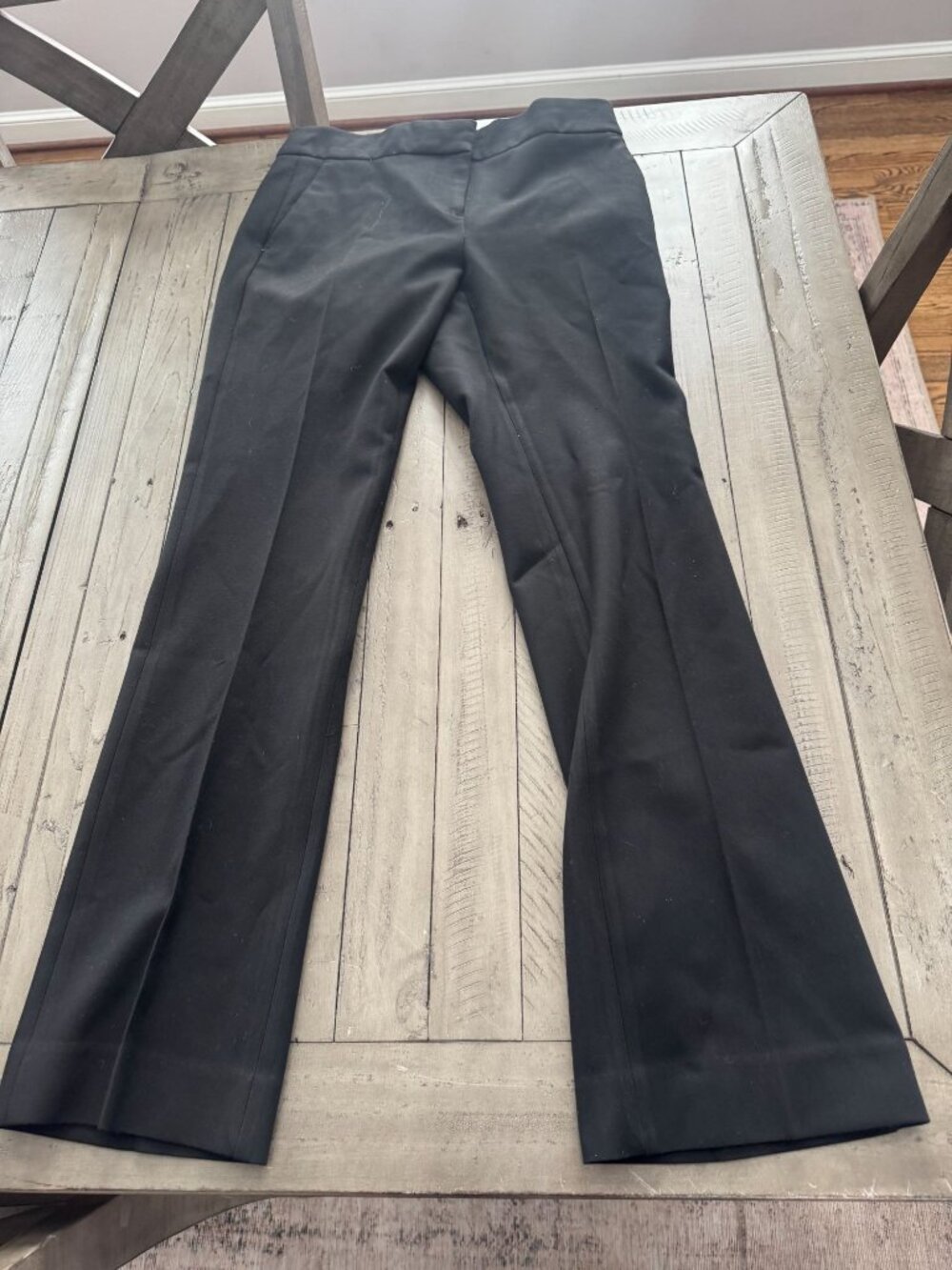 J Crew Edie full-length trouser pants in four-season stretch black size 4